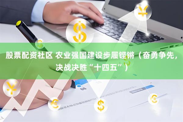 股票配资社区 农业强国建设步履铿锵（奋勇争先，决战决胜“十四五”）